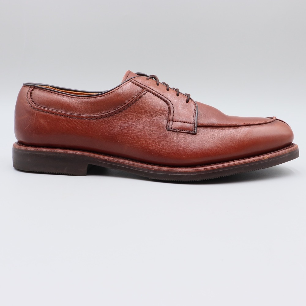 Allen Edmonds Stockbridge 3754 Size 10B US Chili Brown Leather Split Toe Derby